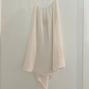 Pookie & Sebastian White Flowey Spaghetti Strap Top